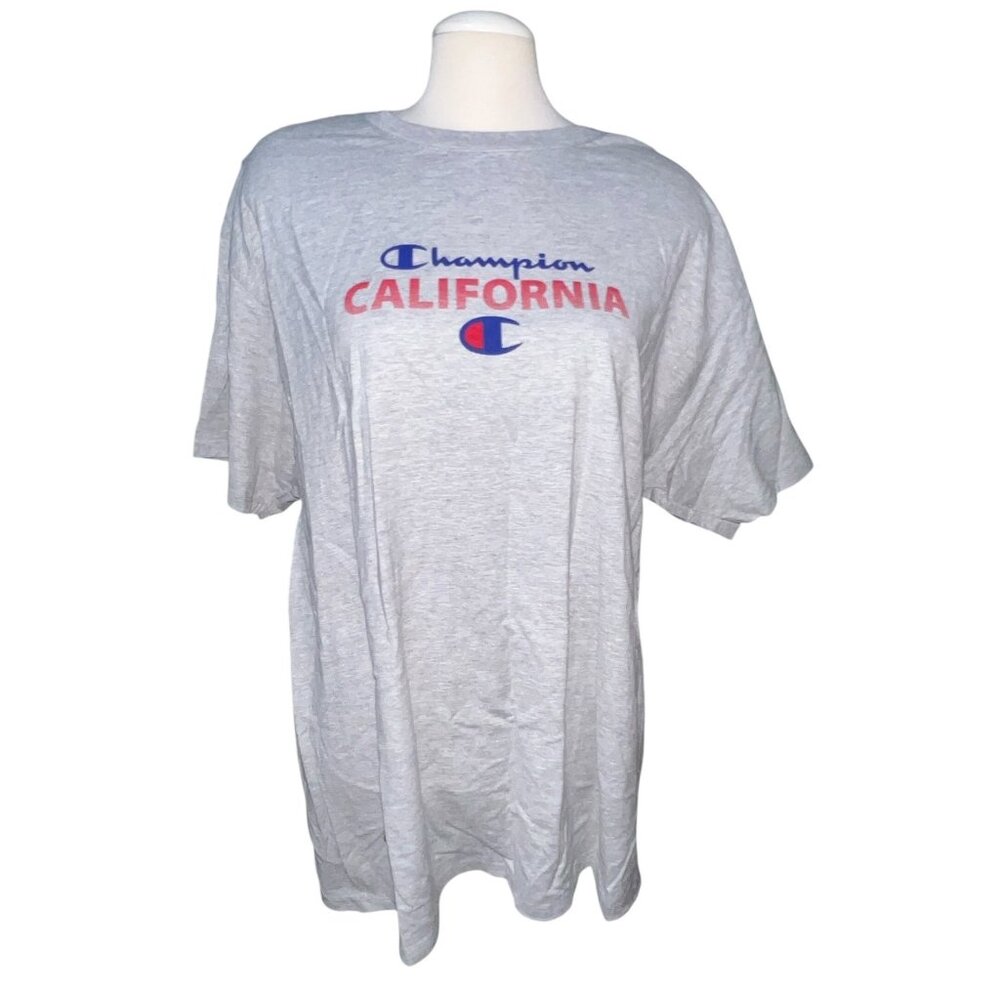 Champion California Crewneck Short Sleeve Casual T Shirt Sz XL Mens Gray